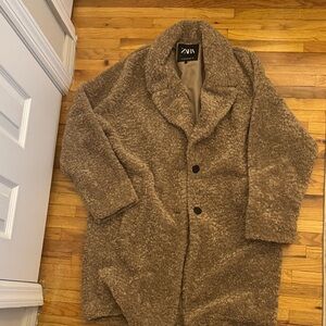 Zara Women’s Cozy Brown Pea Coat